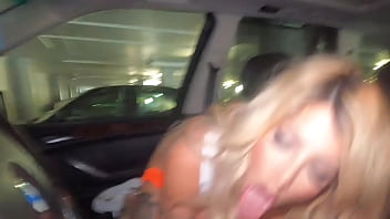 Tatted Hooters Waitress Sucks Cock in Car for Big Tip