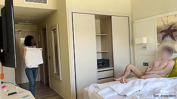 PUBLIC DICK FLASH. I pull out my dick in front of a hotel maid and she agreed to jerk me off.